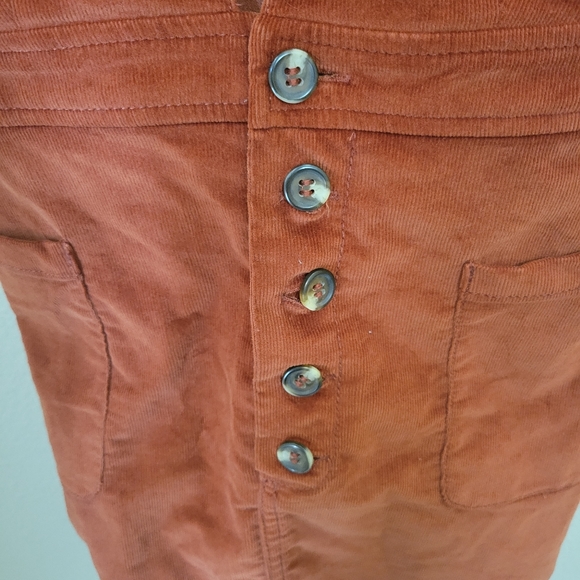 Free People Corduroy orange mini dress size 4 - Picture 5 of 10